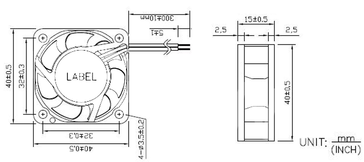 MFD4015 Dimensions